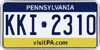 PA license plate KKI2310