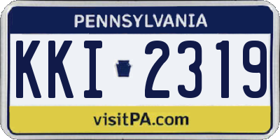 PA license plate KKI2319