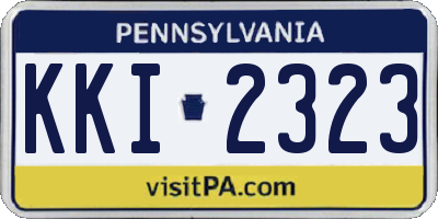 PA license plate KKI2323