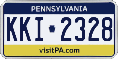 PA license plate KKI2328