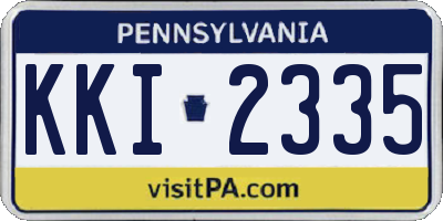 PA license plate KKI2335