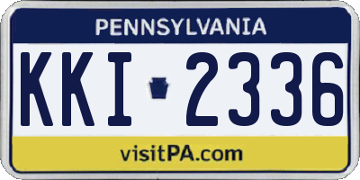 PA license plate KKI2336