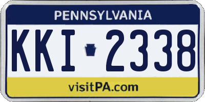 PA license plate KKI2338