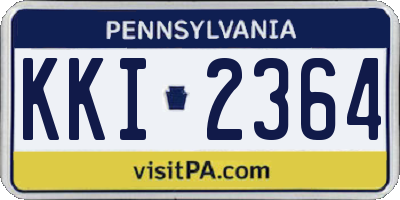 PA license plate KKI2364