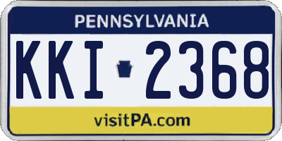 PA license plate KKI2368