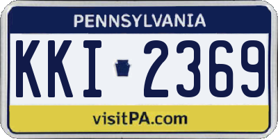 PA license plate KKI2369