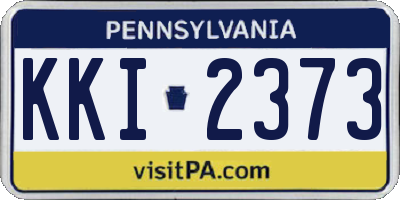 PA license plate KKI2373