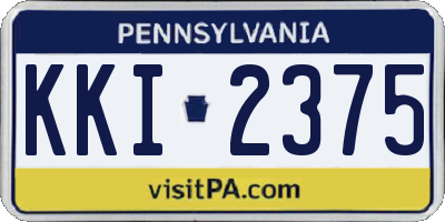 PA license plate KKI2375