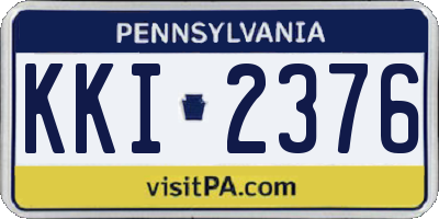 PA license plate KKI2376