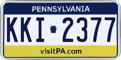PA license plate KKI2377