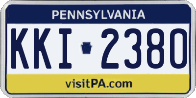 PA license plate KKI2380