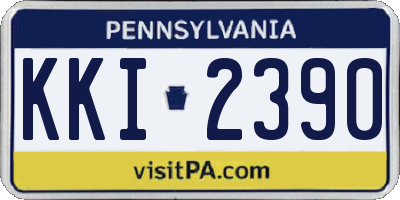 PA license plate KKI2390
