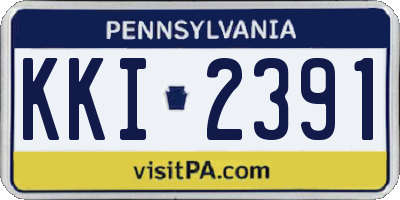 PA license plate KKI2391