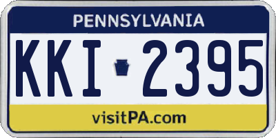 PA license plate KKI2395