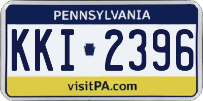 PA license plate KKI2396