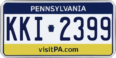 PA license plate KKI2399