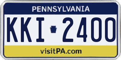 PA license plate KKI2400