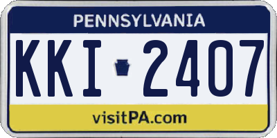 PA license plate KKI2407