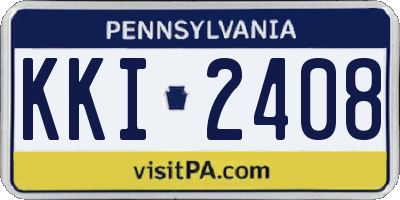 PA license plate KKI2408