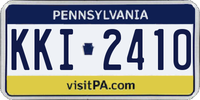 PA license plate KKI2410