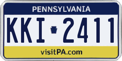 PA license plate KKI2411