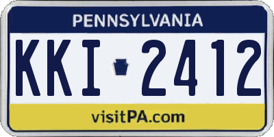 PA license plate KKI2412