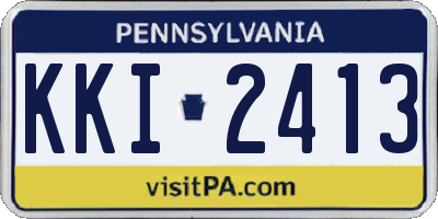 PA license plate KKI2413