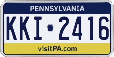 PA license plate KKI2416