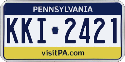PA license plate KKI2421