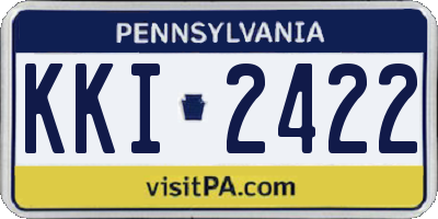 PA license plate KKI2422