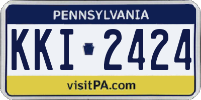 PA license plate KKI2424