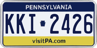 PA license plate KKI2426