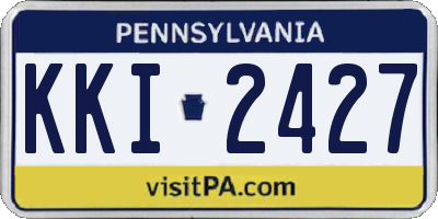 PA license plate KKI2427