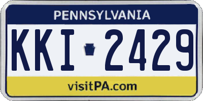 PA license plate KKI2429