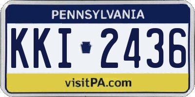 PA license plate KKI2436