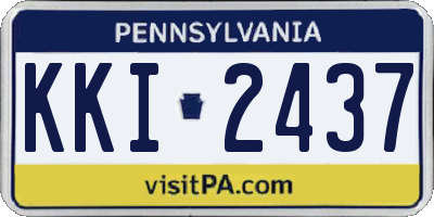 PA license plate KKI2437
