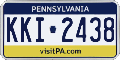 PA license plate KKI2438