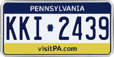 PA license plate KKI2439
