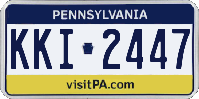 PA license plate KKI2447