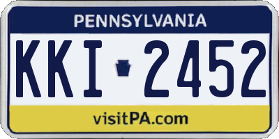 PA license plate KKI2452