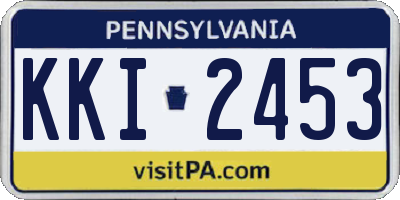 PA license plate KKI2453