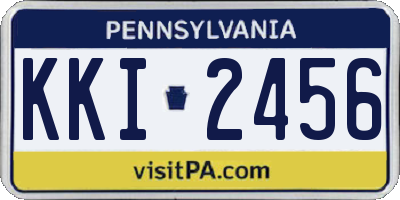 PA license plate KKI2456