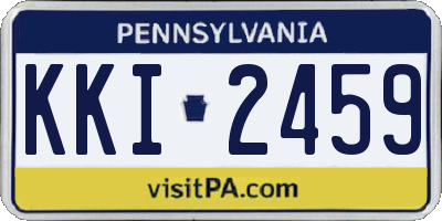 PA license plate KKI2459