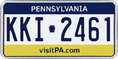 PA license plate KKI2461