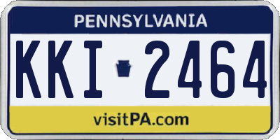 PA license plate KKI2464