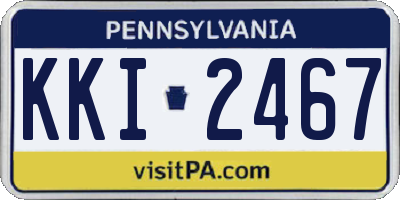 PA license plate KKI2467