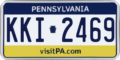 PA license plate KKI2469