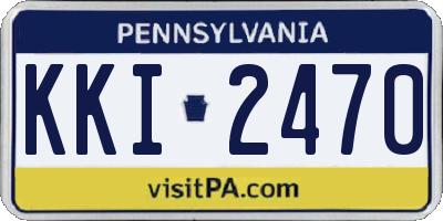 PA license plate KKI2470