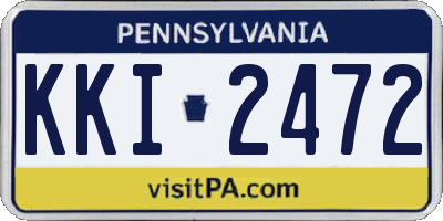 PA license plate KKI2472