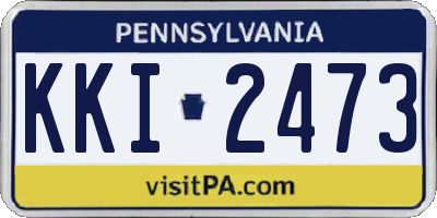 PA license plate KKI2473